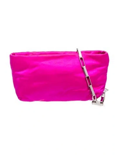 Pre-owned Attico Satin Top Handle Bag In Pink