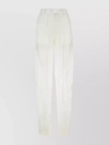 Attico Satin Waistband Pleated Trousers In White
