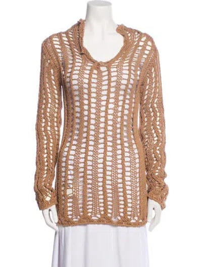 Pre-owned Attico Scoop Neck Sweater In Neutral
