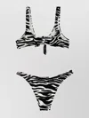 Attico Zebra Knot Detail High-cut Bikini