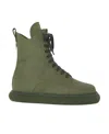 Attico Selene Platform-sole Mid-calf Boots In Green