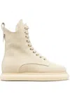 Attico Selene Platform-sole Mid-calf Boots In Neutrals