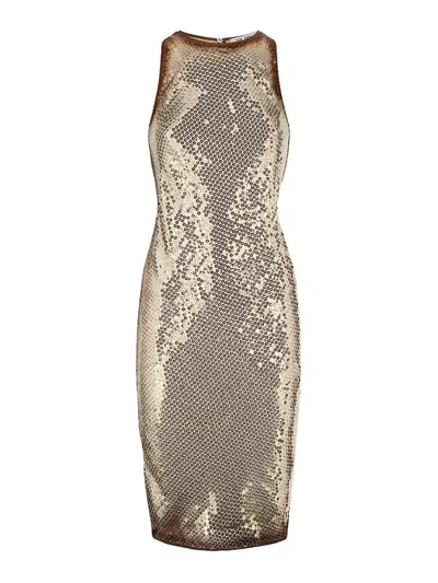 ATTICO SEQUIN-EMBELLISHED MINI DRESS
