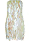 Attico Sequin-embellished Minidress In Neutrals