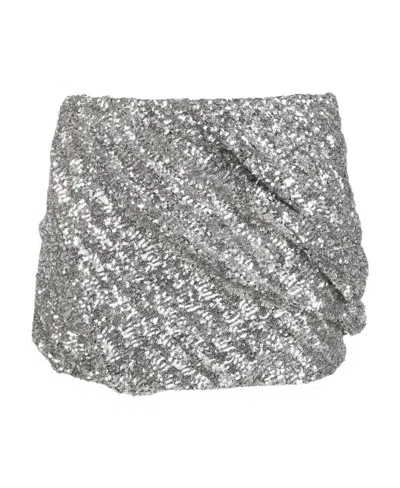 ATTICO SEQUIN-EMBELLISHED MINISKIRT