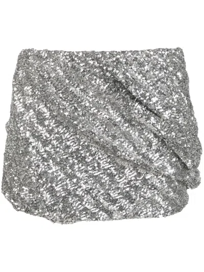 ATTICO SEQUIN-EMBELLISHED MINISKIRT