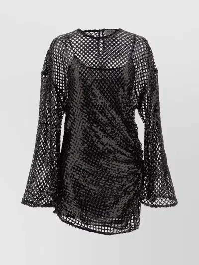 ATTICO SEQUIN MESH OVERLAY DRESS
