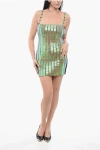 Shop Attico Sequined Rue Mini Dress