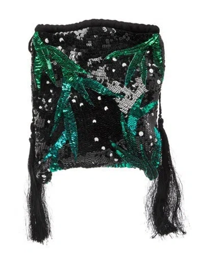 Pre-owned Attico Sequins Bucket Bag In Black