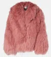 Attico Mongolia Short Coat In Pink