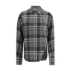 Attico Oversized Check Pattern Shirt With Bell Sleeves