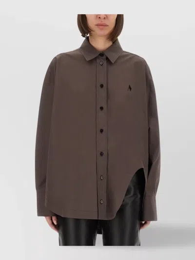 ATTICO SHIRT "DIANA" ASYMMETRIC HEM