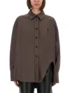 Attico ''diana'' Dark Brown Shirt In Multi