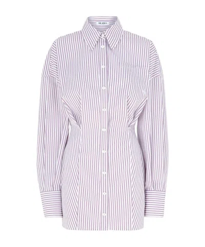 ATTICO THE ATTICO STRIPED MINI SHIRT DRESS