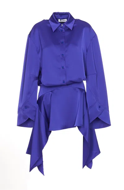 Attico Mischa Mini Dress In Purple