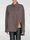 Attico Brown Diana Shirt In Gray