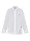 Attico Oversized Cotton Shirt Long Sleeves Collar In White
