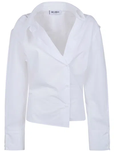 Attico Crisp White Button-down Shirt With Oversized Fit