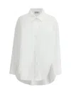 Attico Diana Parachute Canvas Overshirt In White