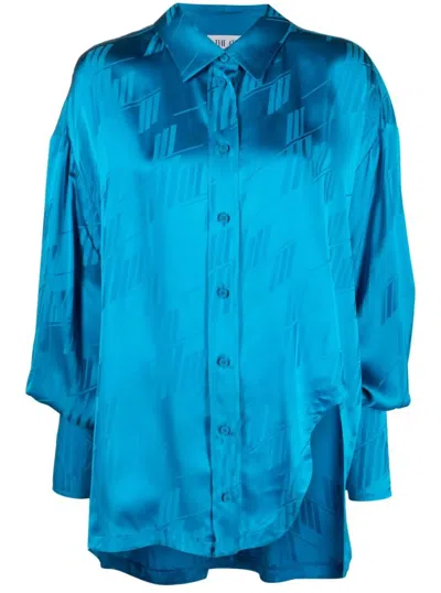 Attico Shirt With Relaxed Fit In Blue