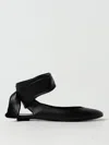 Attico Wrap Ankle Flat Sole Open Back Round Toe In Black