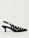 Attico The  Black Open Lattice Design Low-heeled Shoes In Schwarz