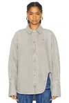 Attico Short Coat Vintage In Vintage Grey