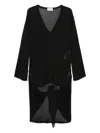 Attico Black Mini Abito Cover-up In Black