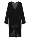 Attico Black Mini Abito Cover-up In Black