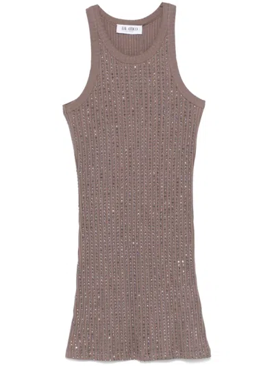 ATTICO SHORT DRESS WITH DECORATION