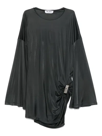 ATTICO SHORT DRESS WITH SIDE DRAPE