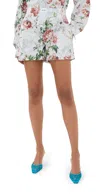 Attico Printed Shorts In Ivory
