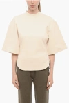 Attico The  Woman Sweatshirt Ivory Size 6 Cotton