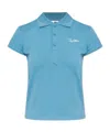 Attico Short Sleeve Polo Shirt In Blue