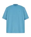 Attico Light Blue Cotton T-shirt In Blue