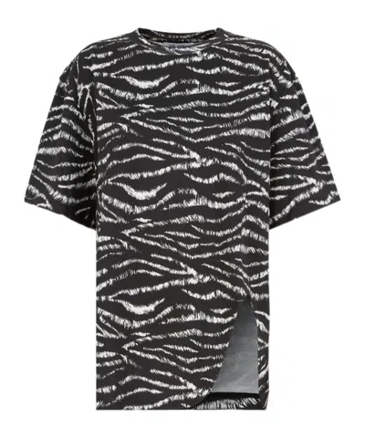 ATTICO THE ATTICO ZEBRA PRINTED OVERSIZE T-SHIRT