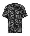 Attico T-shirt Black E White In Black