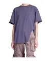 Attico Purple Cotton T-shirt In Blue