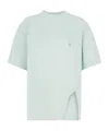 Attico Oversized Short Sleeve Mint Green T-shirt In White