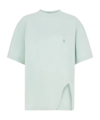 ATTICO THE ATTICO LOGO EMBROIDERED OVERSIZED JERSEY T-SHIRT