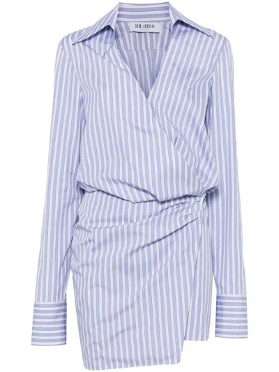 ATTICO SHORT STRIPED DRESS