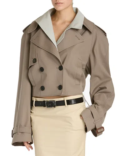 Short Trench Jacket In Brown from Gebnegozionline