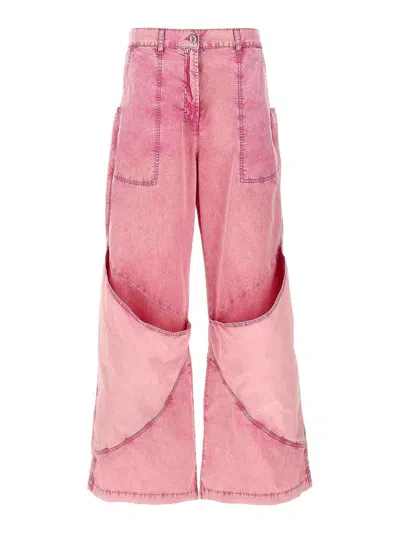 Attico Baggy Pants In Pink