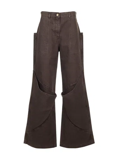 Attico Brown Baggy Pants