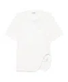 Attico Asymmetric Cotton T-shirt In White