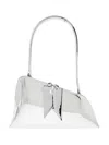 Attico Silver Sunrise Shoulder Bag In Silver