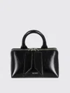 Attico Small Friday Leather Top Handle Bag In Black