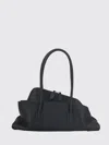Attico La Passeggiata Small Leather Shoulder Bag In Black