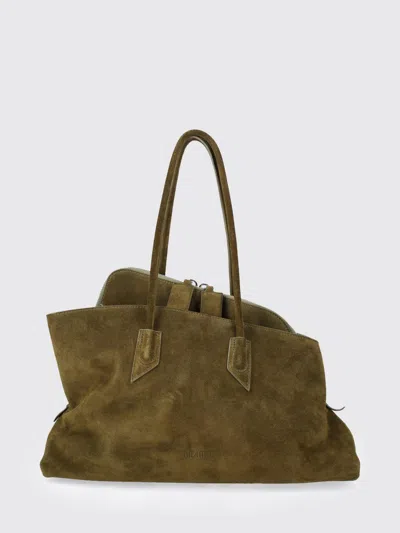 Attico La Passeggiata Medium Suede Tote In Green