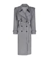 Attico Double-breasted Trench Coat Coats And Trench Coats Gray In Gray